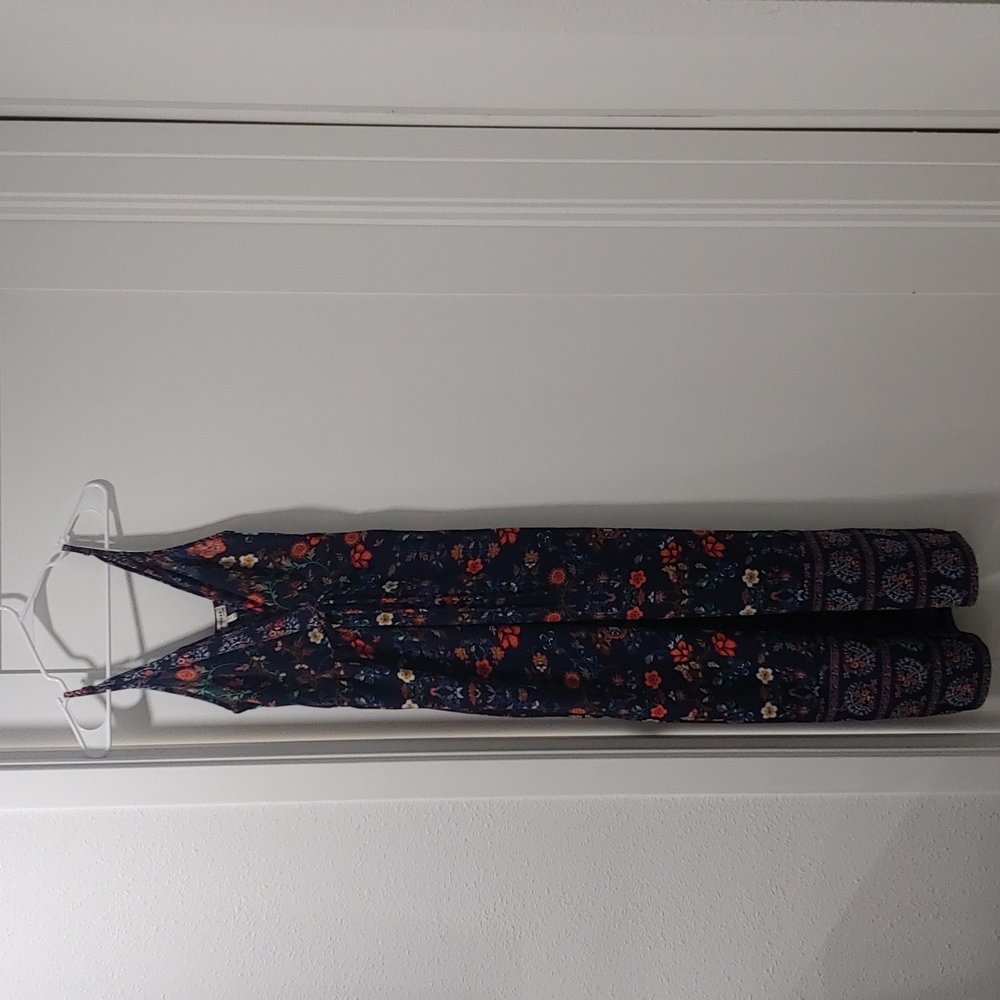 Monteau Floral Surplice Wrap Front Maxi Dress